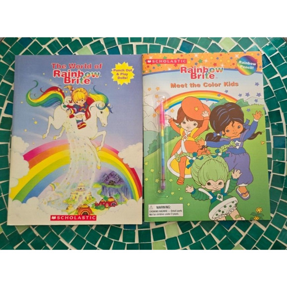 RAINBOW BRITE Scholastic books stickers paper dolls coloring NWOT - Picture 2 of 14